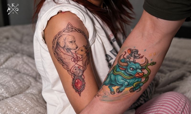 Hình xăm nghệ thuật TPHCM trên cánh tay của K Tattoo Hình xăm nghệ thuật TPHCM trên cánh tay của K Tattoo