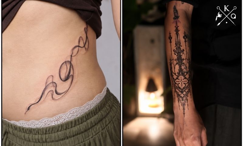 So sánh giữa fine line mảnh vs traditional tattoo dày So sánh giữa fine line mảnh vs traditional tattoo dày