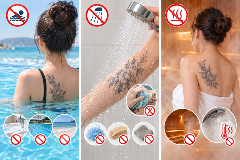 Các việc tuyệt đối không làm khi tắm sau khi xăm Các việc tuyệt đối không làm khi tắm sau khi xăm