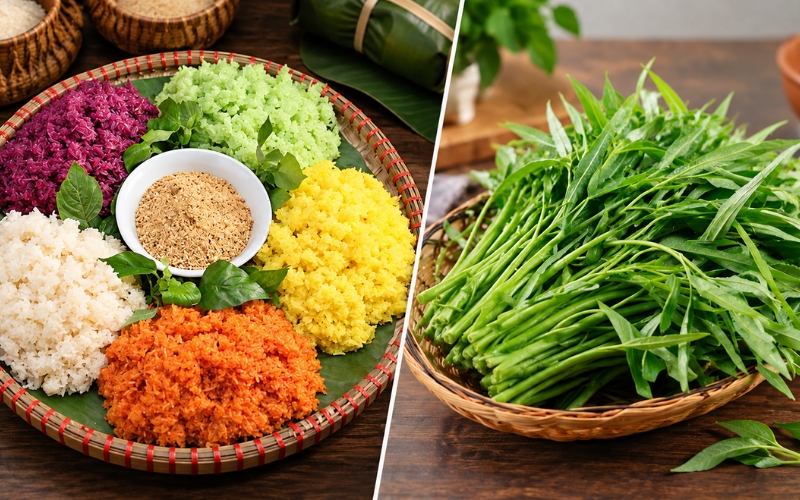 Các loại đồ nếp và rau muống nên tránh Các loại đồ nếp và rau muống nên tránh