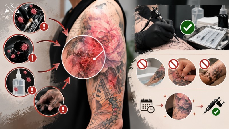 Các yếu tố làm tăng nguy cơ nhiễm trùng hình xăm Các yếu tố làm tăng nguy cơ nhiễm trùng hình xăm
