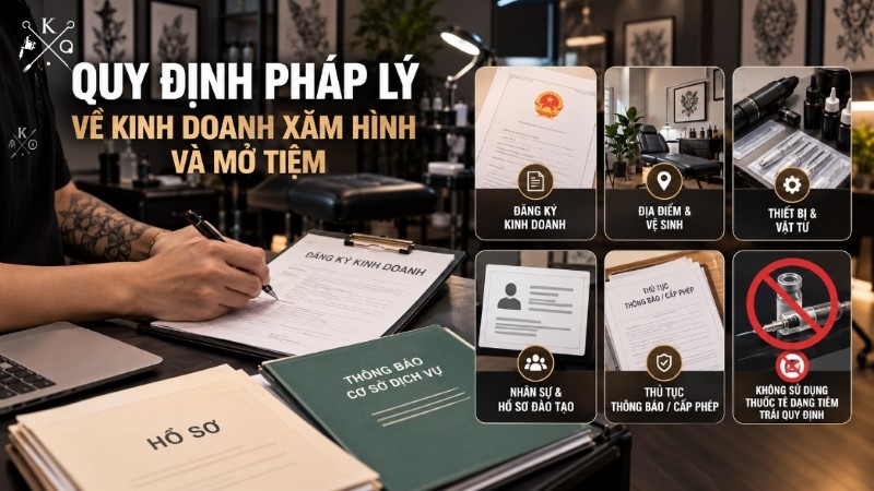 Các yêu cầu cần kiểm tra trước khi mở studio xăm