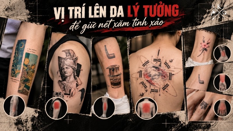 Các vị trí lên da lý tưởng để giữ nét xăm tinh xảo Các vị trí lên da lý tưởng để giữ nét xăm tinh xảo