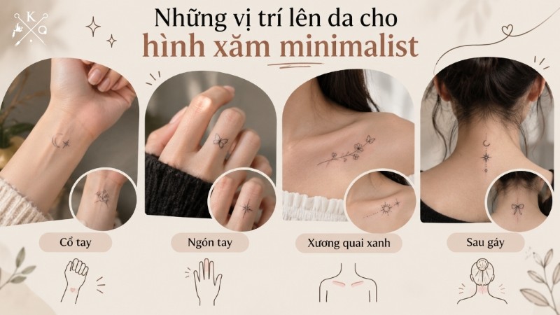 Những vị trí lên da cho hình xăm minimalist