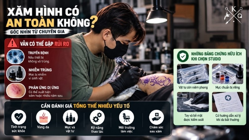 Xăm hình có an toàn không? Góc nhìn từ chuyên gia