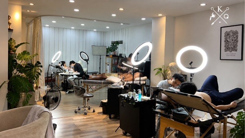 Không gian thực hiện xăm hình tại K Tattoo