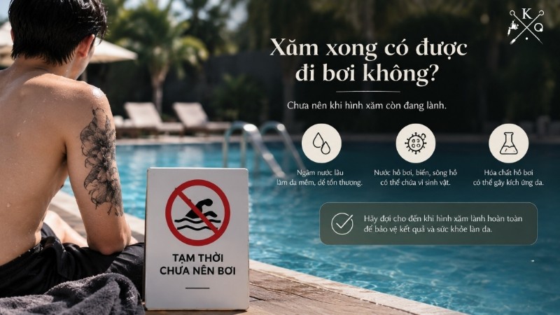 Xăm xong có được đi bơi không và những lưu ý cần biết Xăm xong có được đi bơi không và những lưu ý cần biết