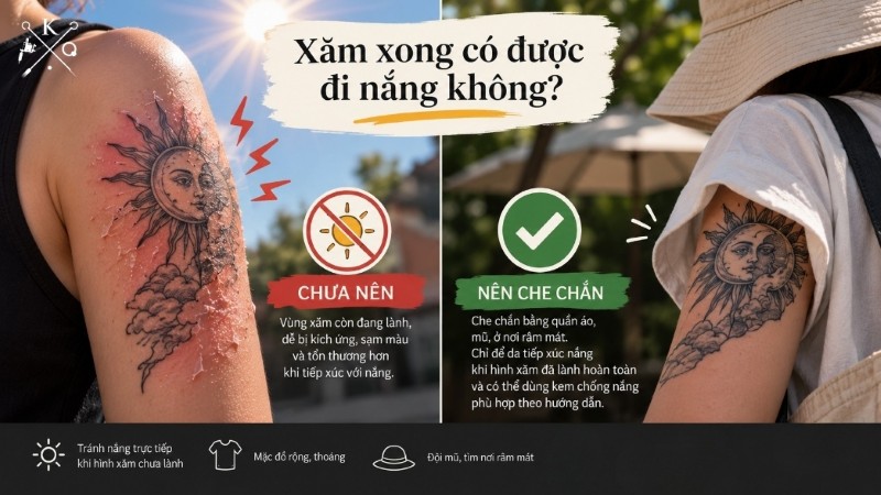 Xăm xong có được đi nắng không? Xăm xong có được đi nắng không?